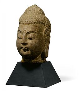 Bedeutender grosser Kopf eines Buddha, 66678-1, Van Ham Kunstauktionen