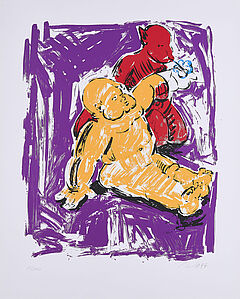 Joerg Immendorff - Lidl-Bild fuer Unicef Aus Meine Kindheit - Schmerz und Heilung, 70450-75, Van Ham Kunstauktionen