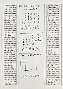 Hanne Darboven - Fuer Sol LeWitt - Monat Juni, 81437-1, Van Ham Kunstauktionen