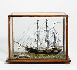 Schiffsmodell in Glaskasten, 68008-428, Van Ham Kunstauktionen