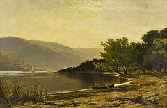 Charles Edouard DuBois - Am Ufer eines Gebirgssees in der Schweiz, 59620-1, Van Ham Kunstauktionen