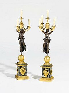 Paar grosse Girandolen Aux Victoires, 46340-412, Van Ham Kunstauktionen