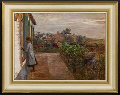 Franz Skarbina - Maedchen am Gartenfenster, 74129-7, Van Ham Kunstauktionen