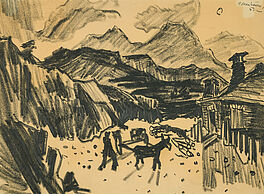 Ernst Mollenhauer - Berglandschaft mit Esel, 77260-20, Van Ham Kunstauktionen