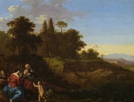 Cornelis van Poelenburgh - Suedliche Landschaft mit der Heiligen Famile zusammen mit dem Johannesknaben und der Heiligen Elisabeth, 300012-15, Van Ham Kunstauktionen