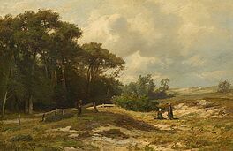 Jan Willem van Borselen - Weite Landschaft mit Bauern, 73911-4, Van Ham Kunstauktionen