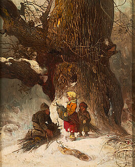Carl Hilgers - Spielende Kinder im Schnee, 69939-4, Van Ham Kunstauktionen