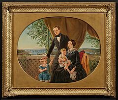 Otto Grashof - Die Familie Franz Hallmann auf der Terrasse ihres Hauses in Valparaiso, 77362-1, Van Ham Kunstauktionen