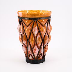 Verrerie Belle Etoile - Daum  Cie - Grosse Vase mit Eisenmontierung, 81124-3, Van Ham Kunstauktionen