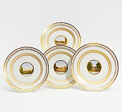 KPM - Vier Teller mit Berliner Ansichten, 65025-1, Van Ham Kunstauktionen