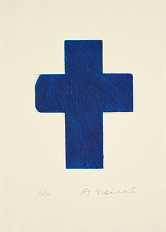 Arnulf Rainer - Blaues Kreuz, 77984-15, Van Ham Kunstauktionen
