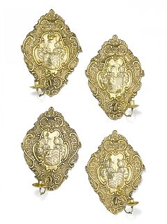 Deutschland - Folge von vier Barock Blakern mit dem Wappen von Berlepsch, 63130-9, Van Ham Kunstauktionen