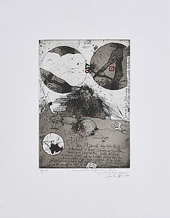 Horst Janssen - Zwei kollidierende Sphaeren weiss-braun, 73295-44, Van Ham Kunstauktionen