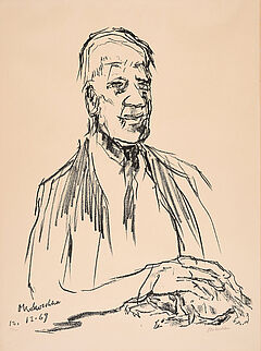 Oskar Kokoschka - Selbstbildnis mit Schildkroete, 69626-6, Van Ham Kunstauktionen