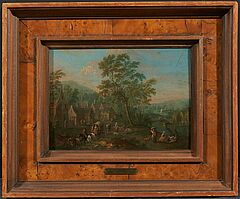 Peeter van Bredael - Dorflandschaft mit Ausblick in ein Flusstal, 74060-2, Van Ham Kunstauktionen