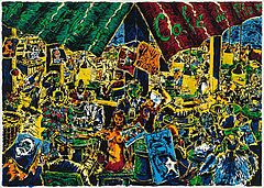 Joerg Immendorff - Cafe de Flore, 59545-2, Van Ham Kunstauktionen