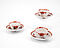 Meissen - Drei paar Koppchen mit Untertassen und eisenrotem Kakiemondekor mit blauem Unterglasurdekor, 76821-6, Van Ham Kunstauktionen