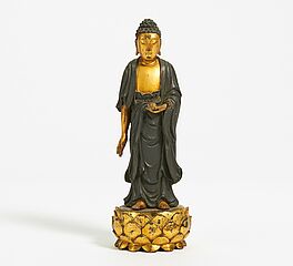 Stehender Amida-Buddha auf Lotossockel, 65869-4, Van Ham Kunstauktionen