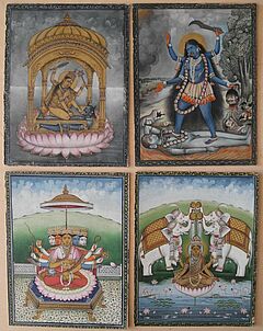 Acht Malereien mit Gottheiten, 65623-4, Van Ham Kunstauktionen