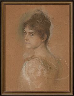 Franz Seraph von Lenbach - Portraetstudie Charlotte von Hornstein der zweiten Frau des Kuenstlers, 81345-12, Van Ham Kunstauktionen