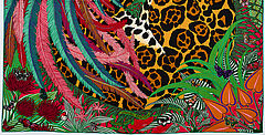 Hermes - Schal Jaguar Quetzal, 77117-11, Van Ham Kunstauktionen