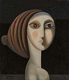 Johann Georg Mueller - Ohne Titel Frauenkopf, 77482-1, Van Ham Kunstauktionen