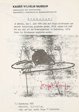 Joseph Beuys - Diebstahl, 81305-17, Van Ham Kunstauktionen