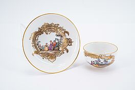Meissen - Tasse und Untertasse mit Galanten Szenen, 76123-12, Van Ham Kunstauktionen