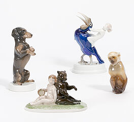 Rosenthal - Knabe auf Tukan Knabe mit Baer Dackel, 75074-112, Van Ham Kunstauktionen