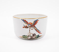 Meissen - Zuckerdose mit Papagei und Hund, 75803-6, Van Ham Kunstauktionen