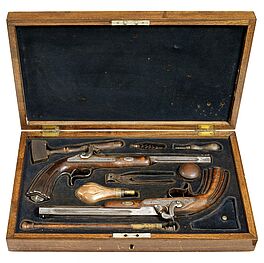 Paar Perkussionspistolen im Kasten, 57059-45, Van Ham Kunstauktionen