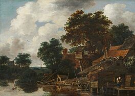 Salomon Rombouts - Holländische Bauernkaten am Wasser, 81503-2, Van Ham Kunstauktionen