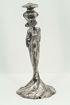 WMF Wuerttembergische Metallwarenfabrik - Jugendstil Aufsatzschale mit junger Frau, 65621-2, Van Ham Kunstauktionen