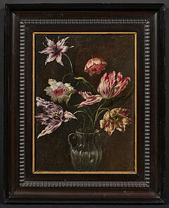 Mario Nuzzi - Stillleben mit Tulpen in einer Glasvase, 77395-1, Van Ham Kunstauktionen