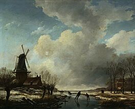 Andreas Schelfhout - Hollaendische Kanallandschaft im Winter, 29963-4, Van Ham Kunstauktionen