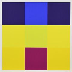 Richard Paul Lohse - Waagerechte Dominante mit dunkelrotem Quadrat, 61394-39, Van Ham Kunstauktionen
