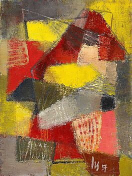 Hannes Schmucker - Farbkomposition in Gelb Rot und Grau, 68265-2, Van Ham Kunstauktionen