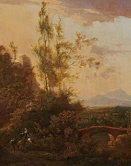 Frederic de Moucheron - Weite Landschaft mit der Flucht nach Aegypten, 68416-80, Van Ham Kunstauktionen