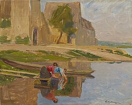 Friedrich Kallmorgen - Waescherinnen am Fluss, 67123-3, Van Ham Kunstauktionen