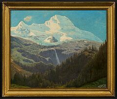 Johann Wilhelm Schirmer - Schmadribachfall und Tschingelhorn im hinteren Lauterbrunnental Berner Oberland, 77316-2, Van Ham Kunstauktionen