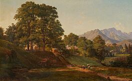 Louis Gurlitt - Voralpenlandschaft mit mächtigen Eichen, 81591-1, Van Ham Kunstauktionen