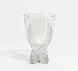 Rene Lalique - Zierglas mit Blatt- und Schneckenmotiven, 69567-3, Van Ham Kunstauktionen