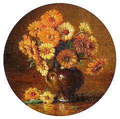 Zwei Gemälde: Chrysanthemen / Geranien, 81233-23, Van Ham Kunstauktionen