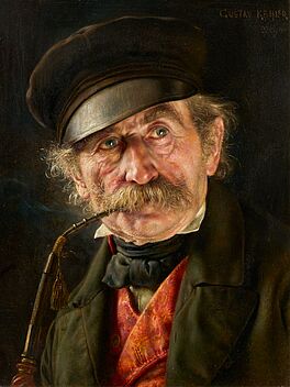 Gustav Koehler - Pfeife rauchender Mann, 75151-7, Van Ham Kunstauktionen
