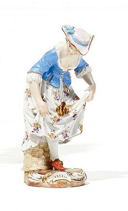 Meissen - Junge Frau mit Kueken, 54884-5, Van Ham Kunstauktionen