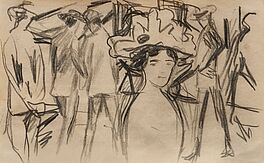 August Macke - Dame in der Promenade, 82124-22, Van Ham Kunstauktionen