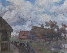 Otto Modersohn - Dorfstrasse, 75984-1, Van Ham Kunstauktionen