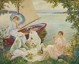 Edward Cucuel - Picknick am Starnberger See, 65418-1, Van Ham Kunstauktionen