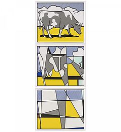 Roy Lichtenstein - Cow Triptych Cow Going Abstract, 69624-4, Van Ham Kunstauktionen