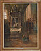Carl Ruedell - Innenansicht der Agneskirche in Koeln mit betender Frau, 69421-2, Van Ham Kunstauktionen